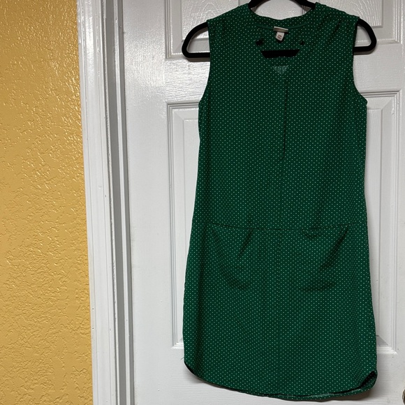 Merona Teal Polka Dot Fabric - Picture 2 of 2